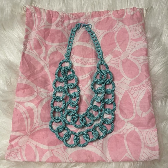 EUC Lilly Pulitzer Double Layer Metal DropNecklace